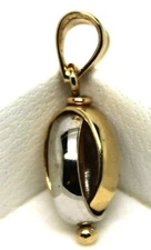 Kaedesigns New 9ct Yellow & White Gold Oval Belcher Ball Pendant