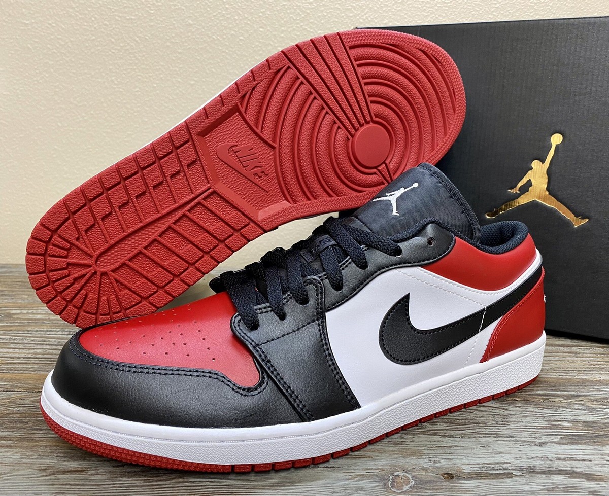 Nike Air Jordan 1 Low 赤黒白 karo0413さん専用 Nike Air Jordan 1 Low Bred Toe Chicago Black Red Sneaker