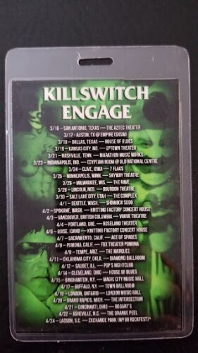 KILLSWITCH ENGAGE - ORIGINAL EUROPE 2016 TOUR LAMINATE BACKSTAGE PASS - Picture 2 of 2