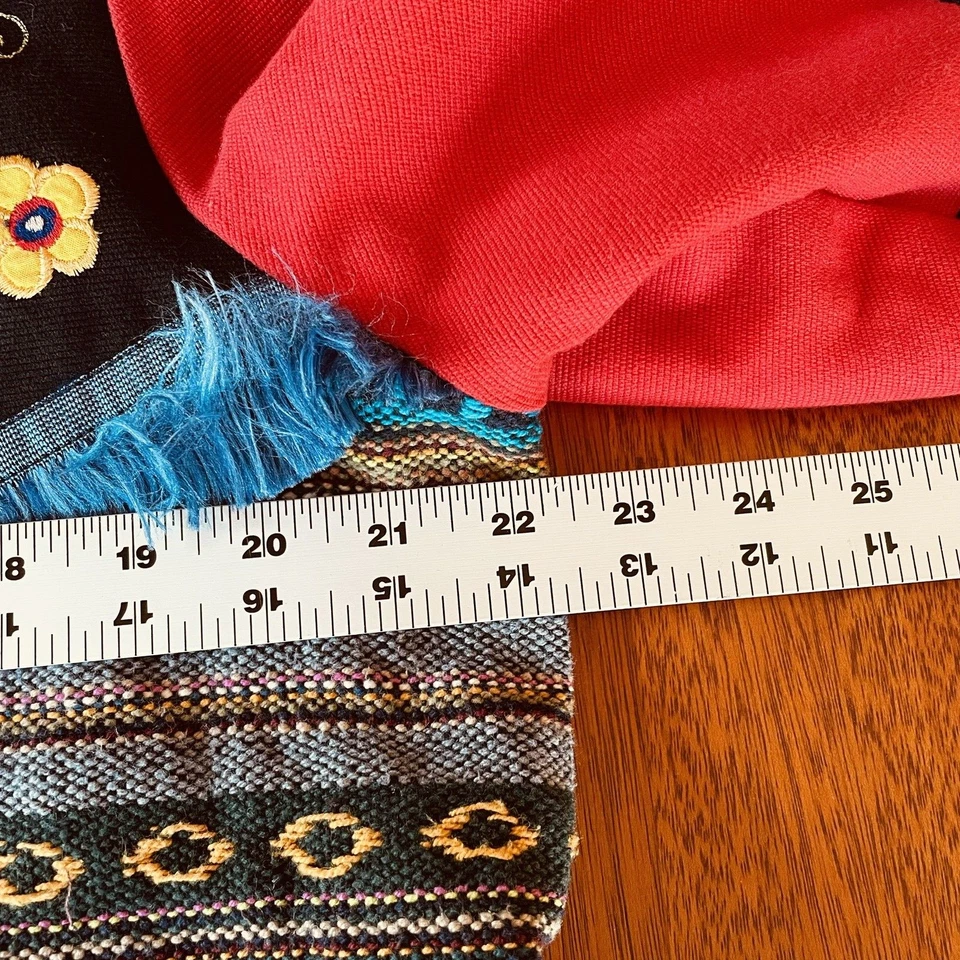 Chaqueta Denim De Colección Julia Kim Talla M Bordada Retazos Arte Boho Floral Diligencia Foto 4 de 4