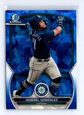 2023 Bowman Chrome Sapphire Gabriel Gonzalez #BCP-213 Prospects Mariners