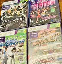 STEEL BATTALION Kinect Sports Season 2 Adventures LETS DANCE XBOX360 SEAL Bundle