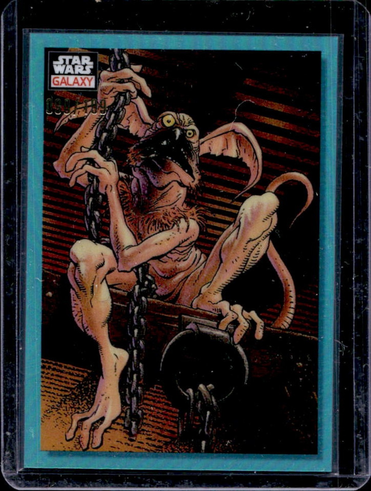 2023 Topps Chrome Star Wars Galaxy Salacious B. Crumb Aqua Refractor #99/199