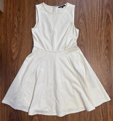 Tibi Women's Mini Dress Off White Cream, Sleeveless, Size 4 Excellent Condition