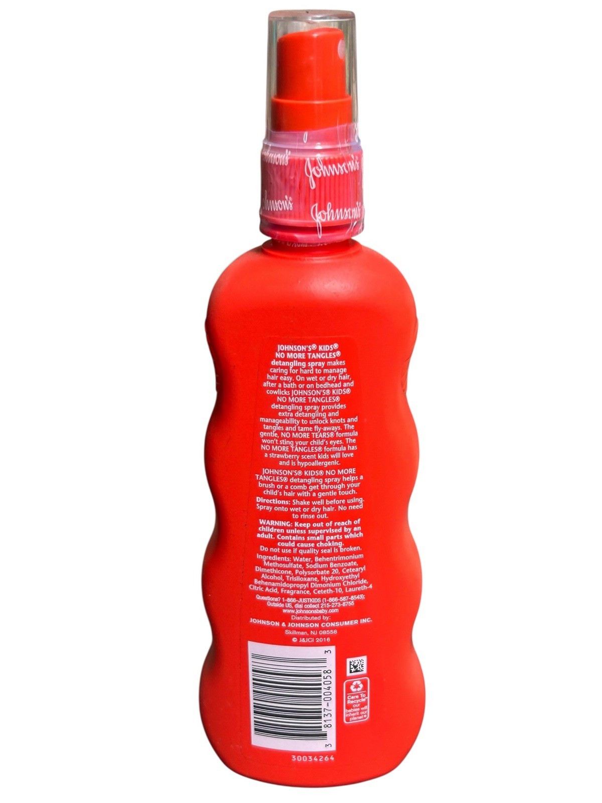 Johnson’s Kids No More Tangles Detangling Spray Sun Ripened Strawberry 10 Fl Oz