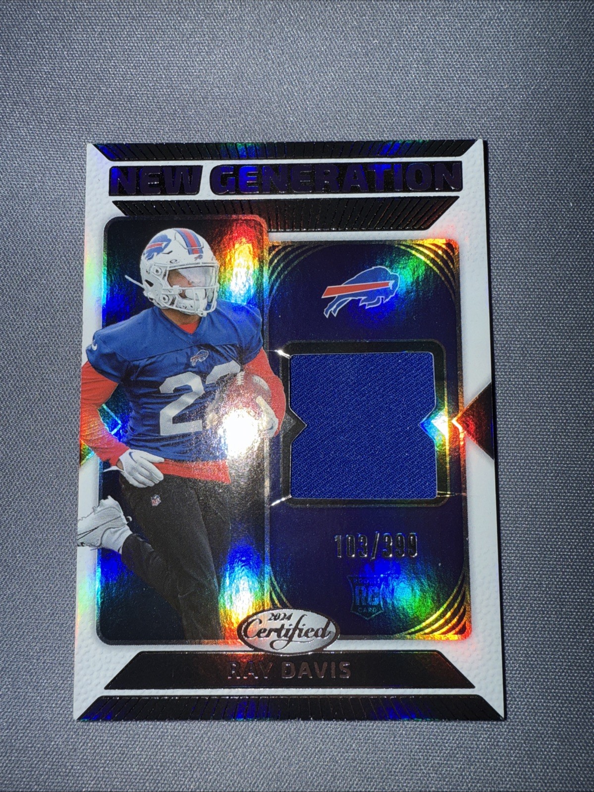 2024 Panini Certified - New Generation Jerseys Ray Davis #NGS-RDS /399 (MEM, RC)