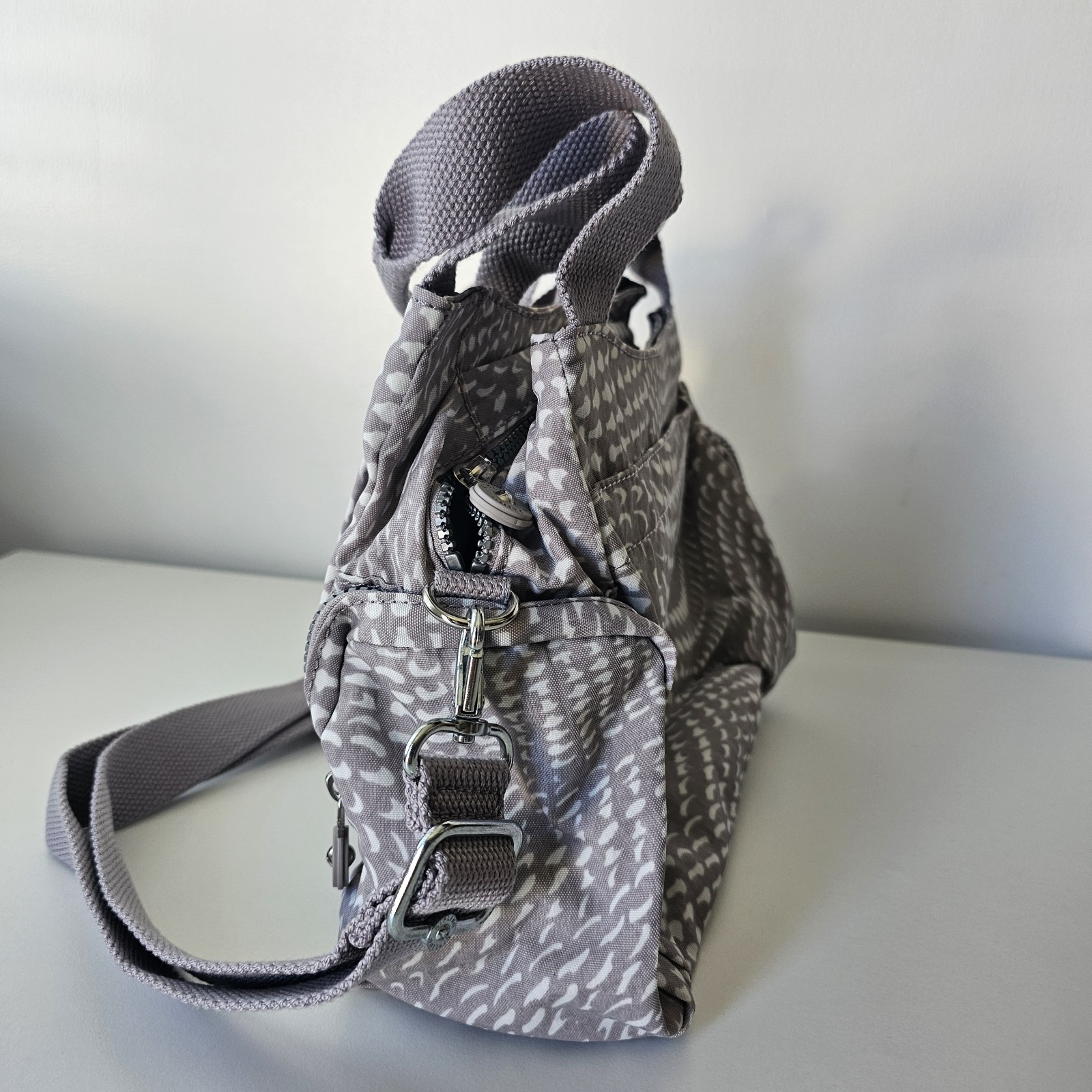 Kipling Fairfax If Large Bag Monkey Grey Cuckoo Greige - New With Tags image 5