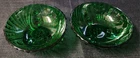 Vintage Anchor Hocking Oyster and Pearl (Hobnail) Emerald Green 4.5 inch Bowls