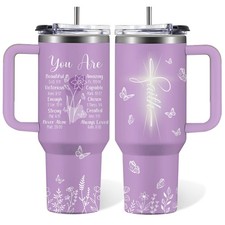 Rhonge Christian Tumbler Handle 30 Oz Christian Gifts For Women Faith Birthday
