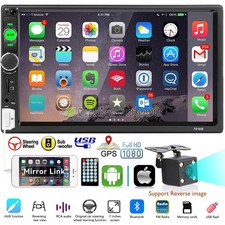Double 2 Din 7" Car Stereo Android/IOS Carplay Radio Touch Screen Player Camera