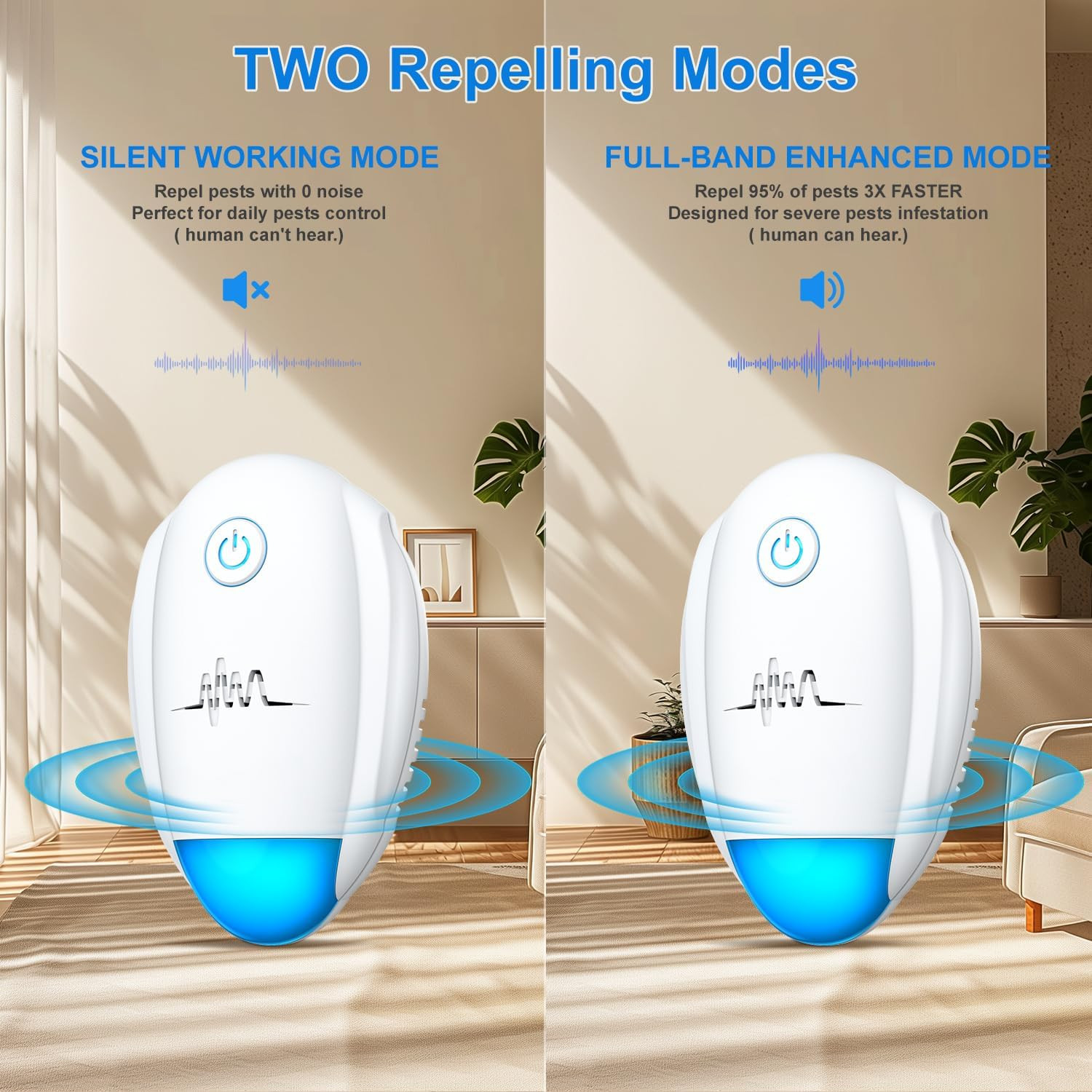 Upgraded Ultrasonic Repeller 6 Packs 2025, Indoor , Electronic Plug in Pest Cont