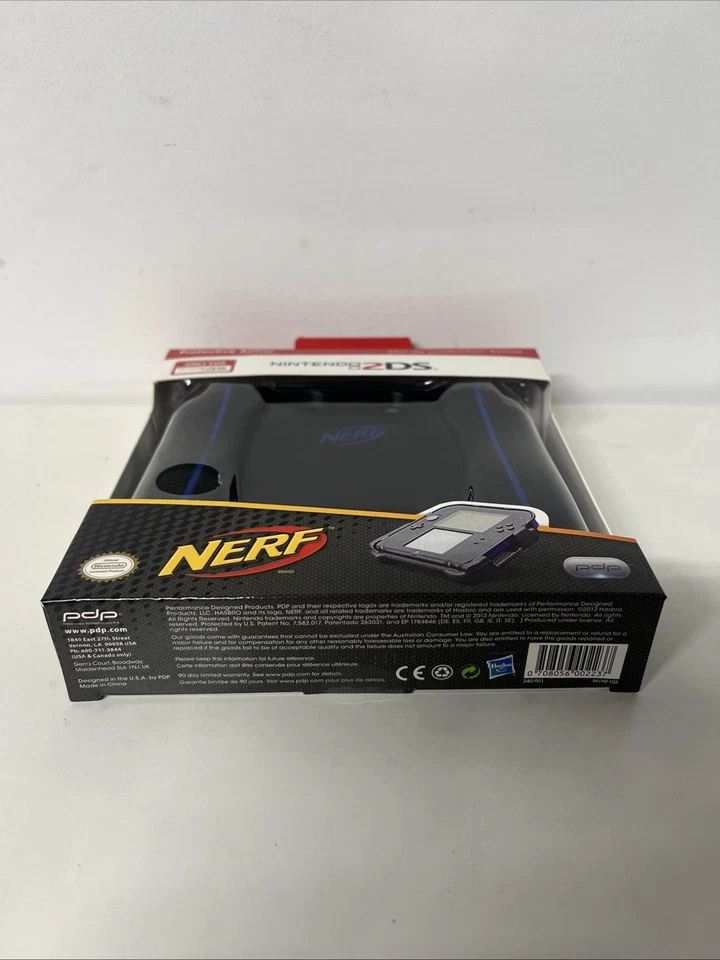 Nuevo - Funda protectora Nerf azul y negra con mango de agarre - NINTENDO 2DS Foto 3 de 4