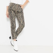 Roberto Cavalli Womens Skinny Jeans Snake Green EUR 38, US 6, Waist 28 Falabella