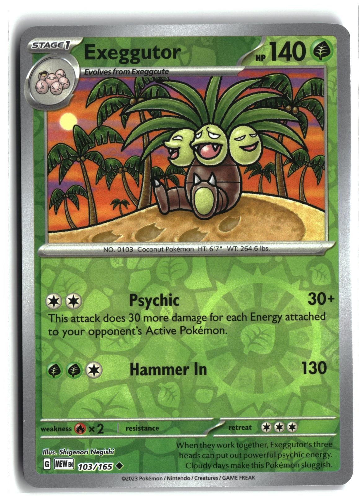 Exeggutor Reverse Holo 103/165 - 151 NM
