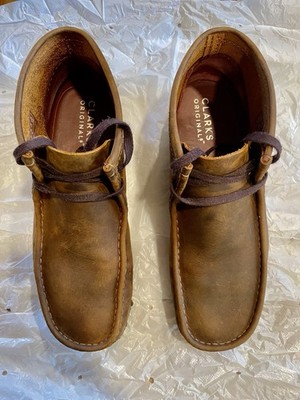 Clark s Originals Wallabees Brown Beeswax Mens US 11.5 Excellent Used Condition