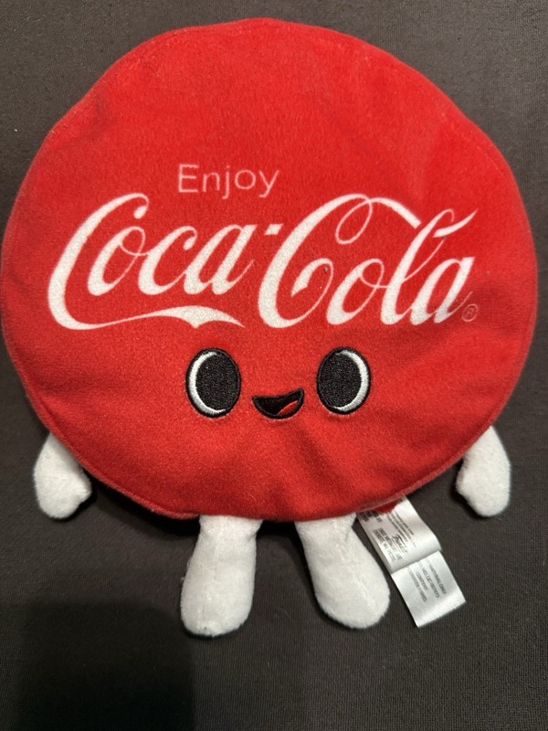 Funko Coca-Cola Coke Bottle Cap  8" Plush Red Stuffed