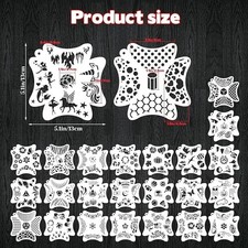 25 Sets Face Paint Stencils, Makeup Body Painting 265 Pcs Flowers...