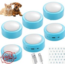 Topodome Rechargeable Cat Talking Buttons 6-Pack