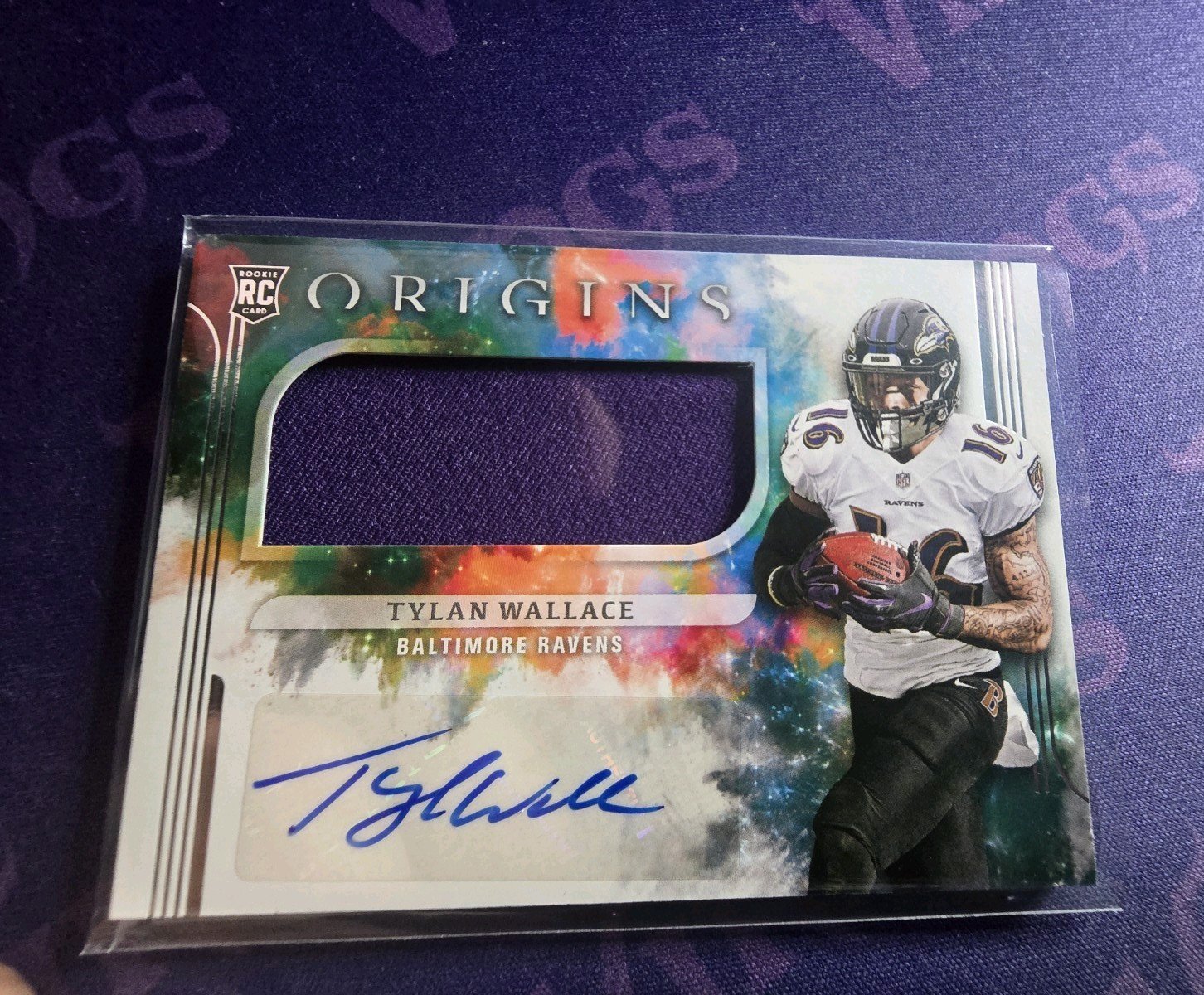 Tylan Wallace Panini Origins #173 Jumbo Patch Autograph