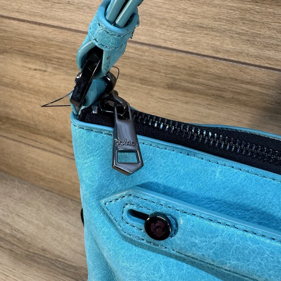 Bolso Bandolera Hobo Convertible Botkier Warren Azul Nuevo con Etiquetas Cuero $298 Foto 4 de 4