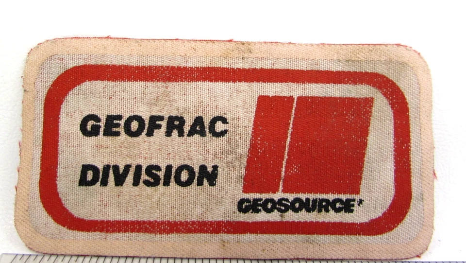 Vintage GeoSource GeoFrac Division Jacket Patch Seguin Texas Advertising - Image 2 of 3