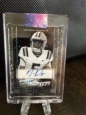 Jayden Daniels 2025 Leaf Metal Sports Heroes Win City Acetate Platinum Auto /7