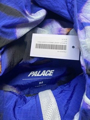Palace P-Breezy Jacket Breezy Flower Print Blue Size Medium | eBay