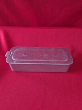 Vtg MIRRO ALUMINUM REFRIGERATOR BOX with Lid. 11"×4"×2.75" Nice!