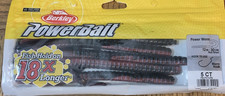 Berkley Power Power Worm Red Shad- 1ea 5ct Pkg-Brand New-SHIPS N 24 HOURS