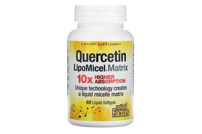 Natural Factors, Quercetin LipoMicel Matrix, 60 Liquid Softgels