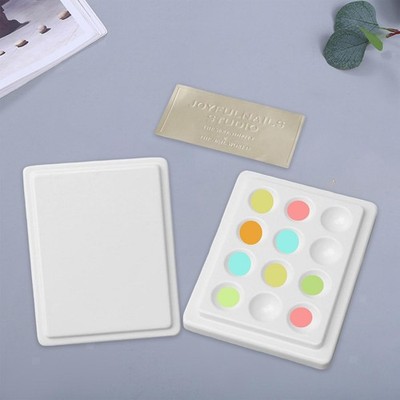 12 Well Porzellan Aquarellfarben Palette mit Deckel Robust waschbar langlebig