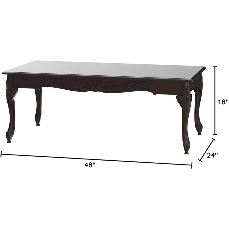 Elegante Mesa de Centro Cereza con Pies de Garra Muebles de Salón Tradicionales Nueva Foto 2 de 4