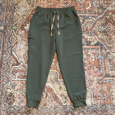 FIGS HW Zamora Jogger Scrub Pants GREEN Drawstring High Waisted 1000207 - XL