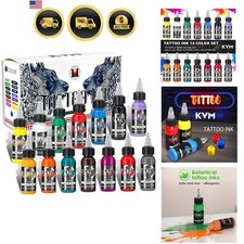 Tattoo Ink Set 14 Pcs Colors 1oz 30ml Tattoo Supply Indoor Tattoo Studio Reno...