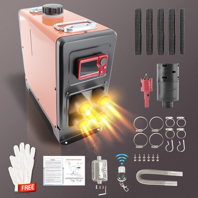 #ad 4 Holes Diesel Heater Portable Diesel Air Heater 8KW DC 12V All in One 1.3 Gal $82.99