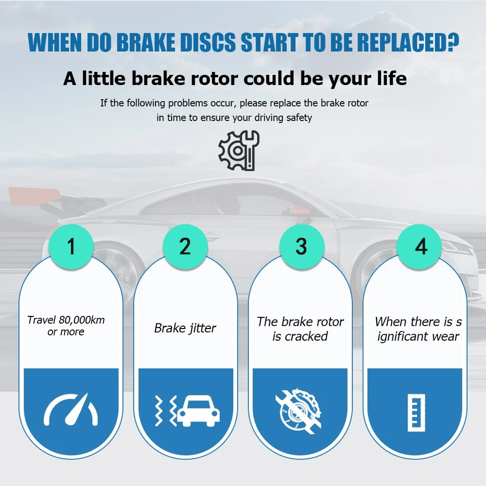 For Mercedes-Benz E350 E500 E550 CLS550 11.81" Rear Brake Rotors Ceramic Pads - Image 4 of 4