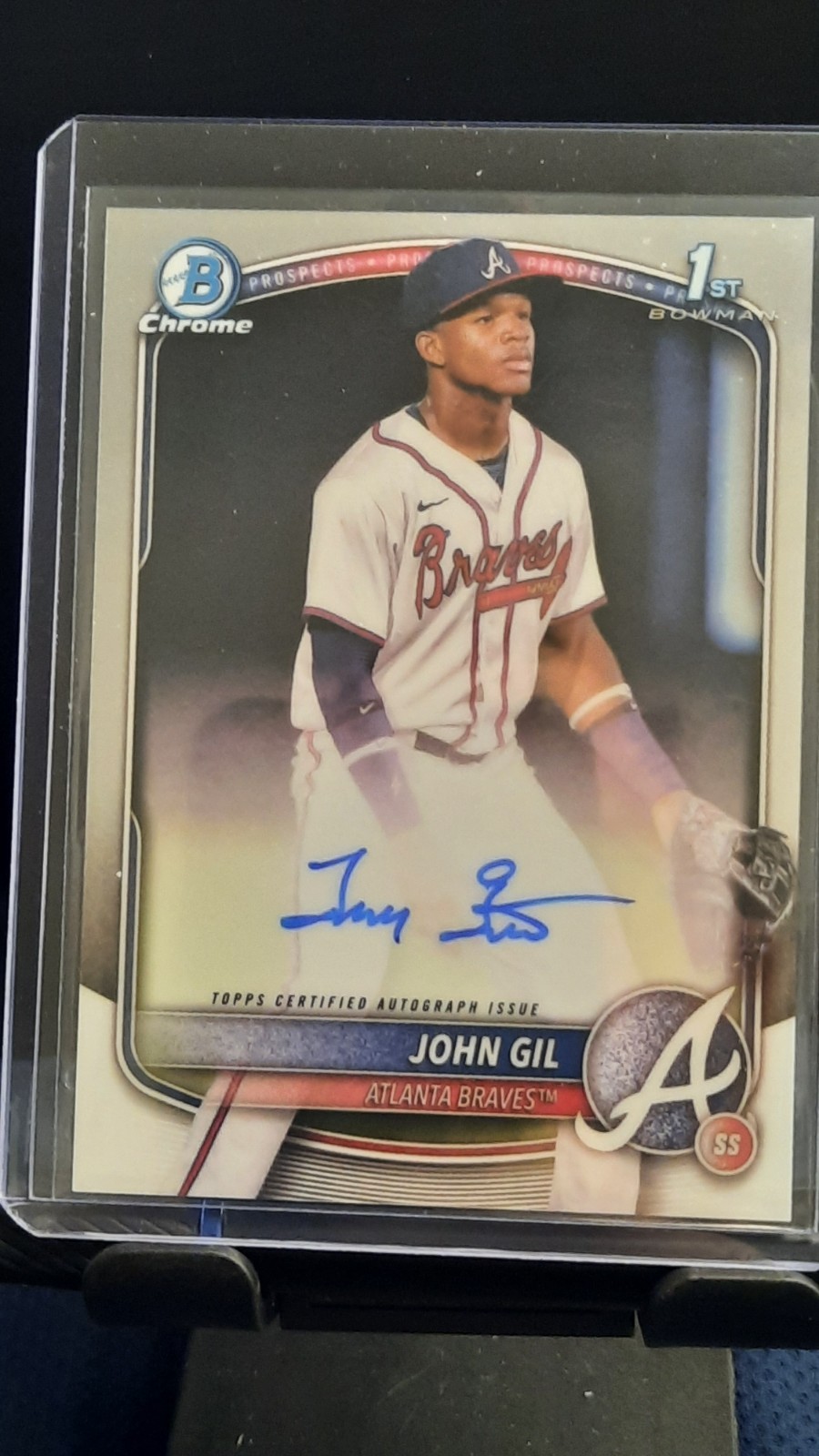 2025 Bowman Chrome - Prospect Autographs John Gil, John Gil #CPA-JG (RC)