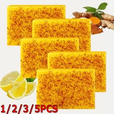 Lemon Turmeric Kojic Acid Soap Bar Skin Brightening Body  Face Deep Purifying