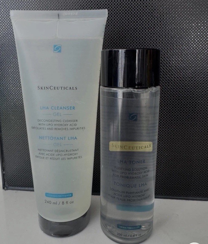 Skinceuticals LHA Cleanser Gel 240ml / 8 fl oz - NEW - SEALED & TONER 6.8FL