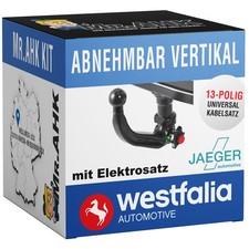 Westfalia Anhängerkupplung abnehmbar für Fiat Punto 99-03 mit 13pol Elektrosatz