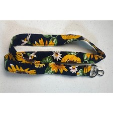 Vera Bradley Sunflowers Hook and Key Ring Lanyard Cottagecore Fall NWT