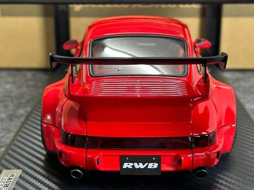 Zündmodell 1/18 Porsche 911 964 RWB Wide Body Coupe 1990 rot Resin IG2457 - Bild 10 von 12