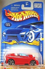 2002 Hot Wheels Mainline/Collector 124 MONOPOSTO Red w/Chrome Pr5Sp Thailand
