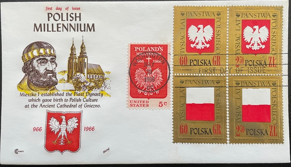 US 1313-8(cover craft) Poland FDC #1423-6 complete; bird topical  *d