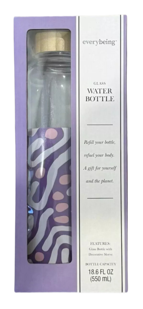 With Purple Decorative Silicone Sleeve 18.6 Fl Oz