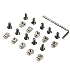 10 Sets Pack Steel M-LOK T-Nut Standard Screw For Rail Sections Black