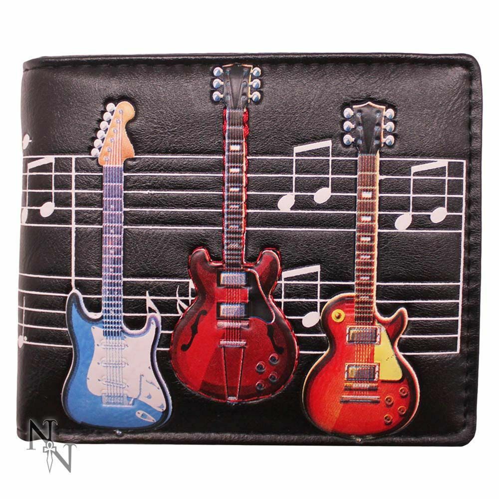 WALLET ELECTRIC GUITAR GUITARS FOLDING VISA CARDS (not leather) LEATHERETTE NEW