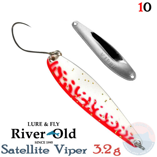 River Old Satellite Viper 3.2 g, 32 mm Trout Spoon Assorted Colors