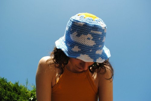 CLOUDS Crochet Bucket Hat | eBay