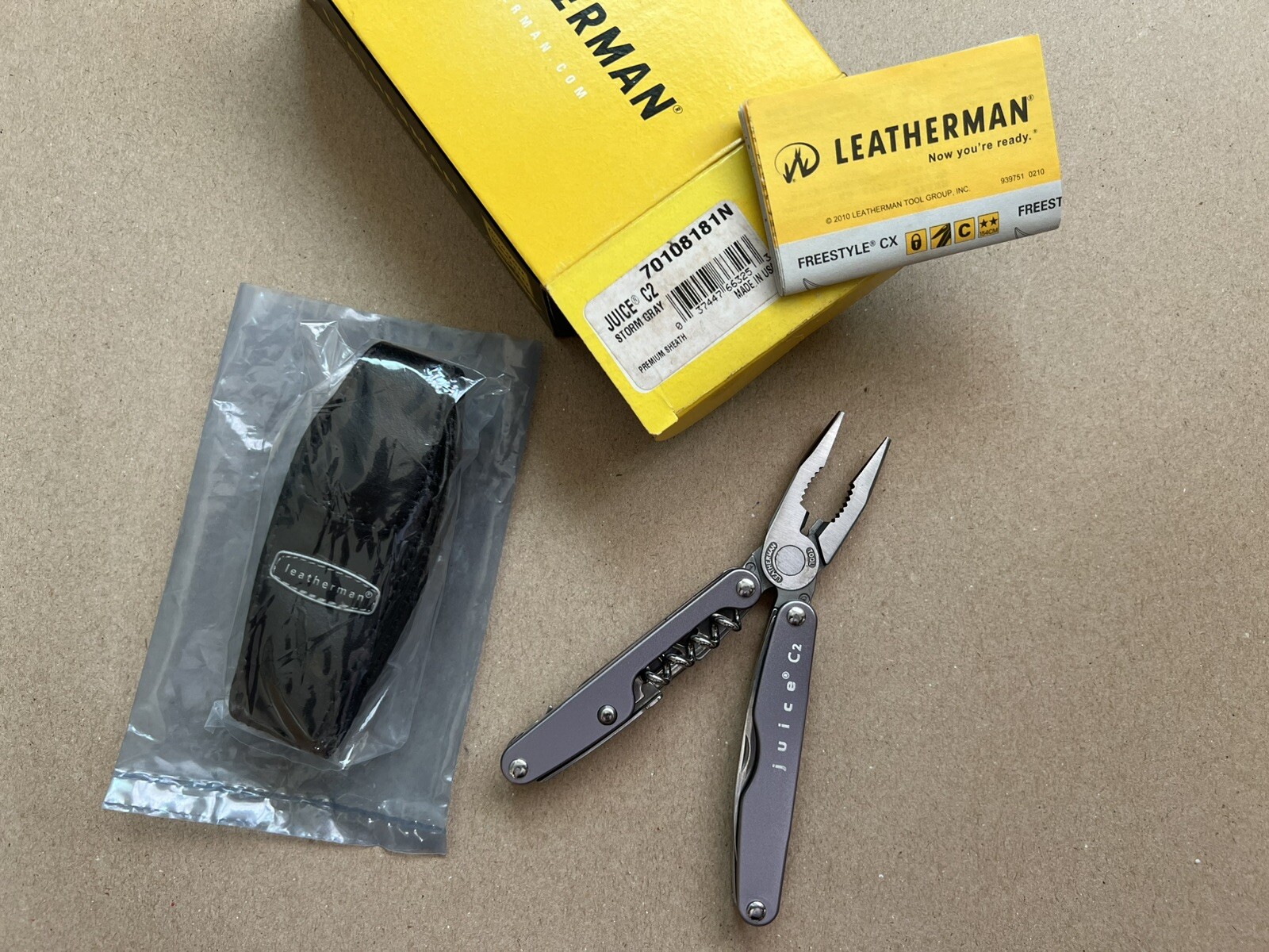 Leatherman Juice C2 - Gris Tormenta, Nuevo Stock Antiguo con Funda Premium, ¡RETIRADO!!